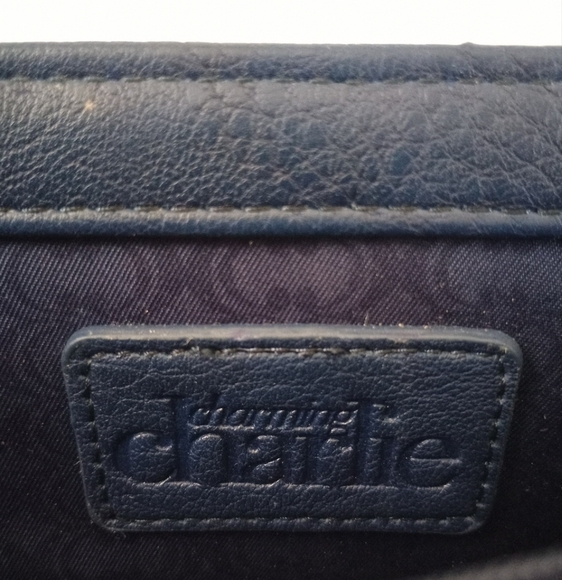 Charming Charlie Snap Closure Blue Faux Leather Clutch Purse - Picture 10 of 14